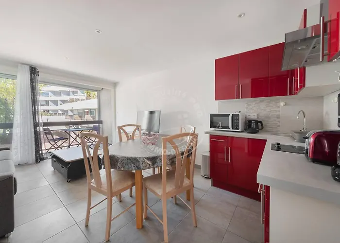 As21512 - Studio Cabine Vue Mer Laterale Avec Parking Prive A 20M De La Plage
